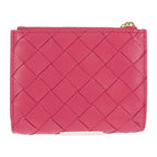 Bottega Veneta Small Wallet Bifold Intrecciato Pink — view 3