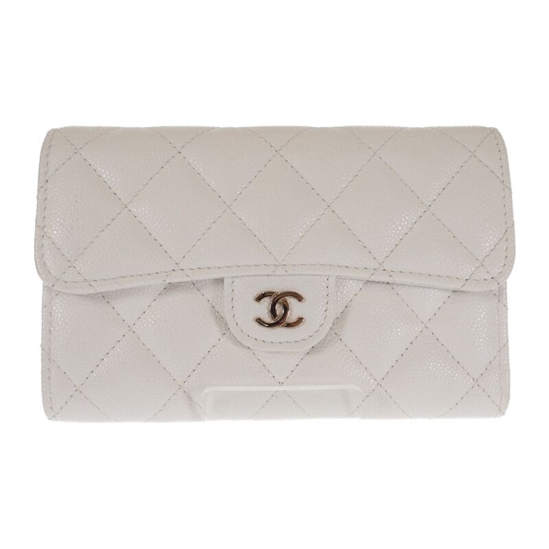 Chanel Medium Classic Flap Wallet Ap0232 10601 Bifold Caviar Leather — view 2