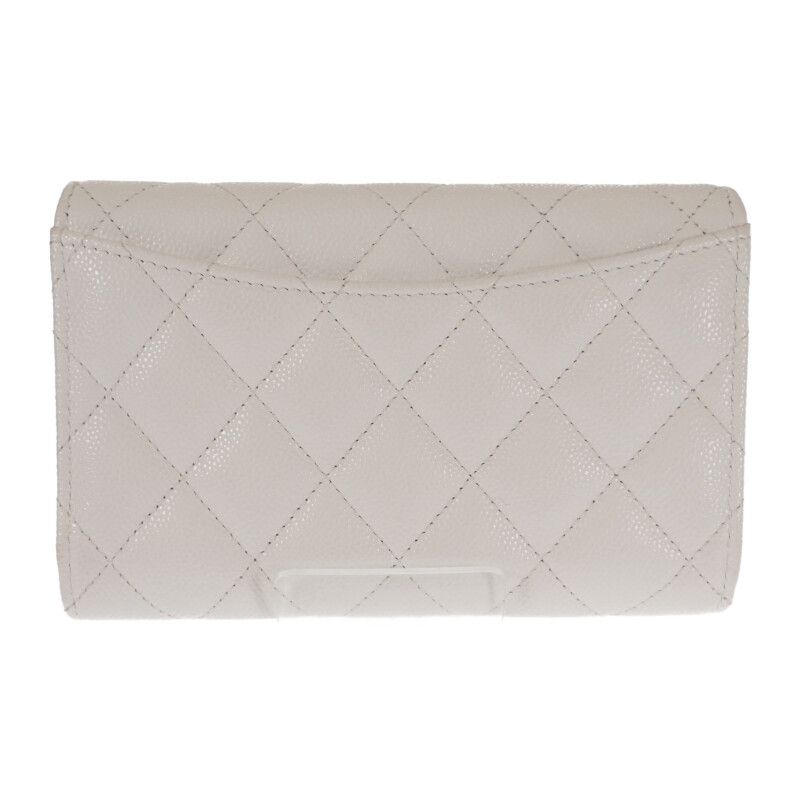 Chanel Medium Classic Flap Wallet Ap0232 10601 Bifold Caviar Leather — view 3