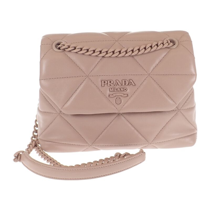 Prada Spectrum Small 1 Bd233 Shoulder Bag Nappa Leather Pink Beige — view 2