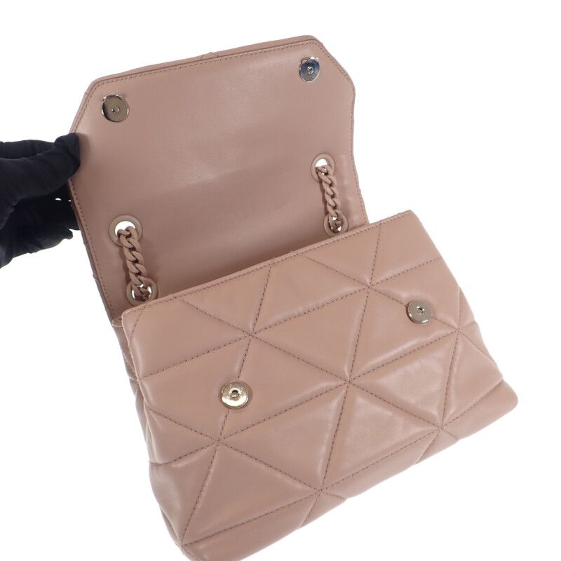 Prada Spectrum Small 1 Bd233 Shoulder Bag Nappa Leather Pink Beige — view 9
