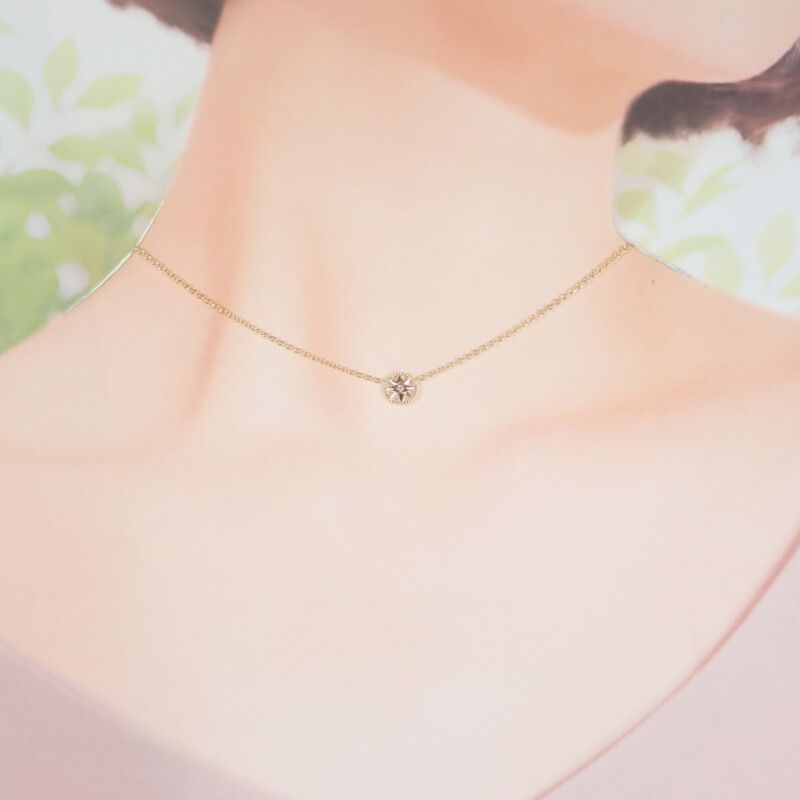 Christian Dior Rose Devan Necklace 18K Yellow — view 9