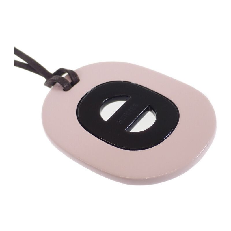 Hermes Fidelio Villages GM Large Necklace Buffalo Horn Lacquerwood Pink — view 5
