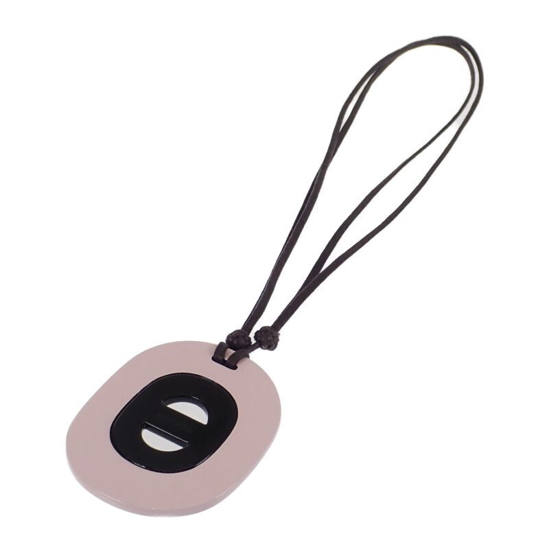 Hermes Fidelio Villages GM Large Necklace Buffalo Horn Lacquerwood Pink — view 3
