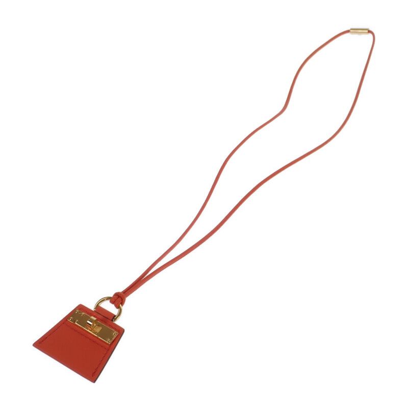 Hermes Monpty Kelly PM Necklace Swift Oranje Poppy Orange — view 5