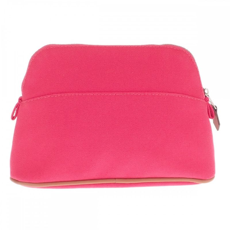 Hermes Bolide Mini 20 Pouch Canvas Leather Pink — view 2