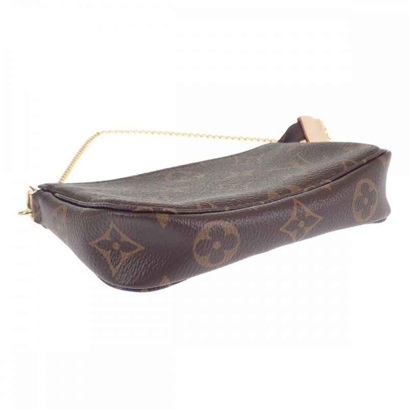 Louis Vuitton Mini Pochette Accessoire Monogram Pouch Brown — view 3