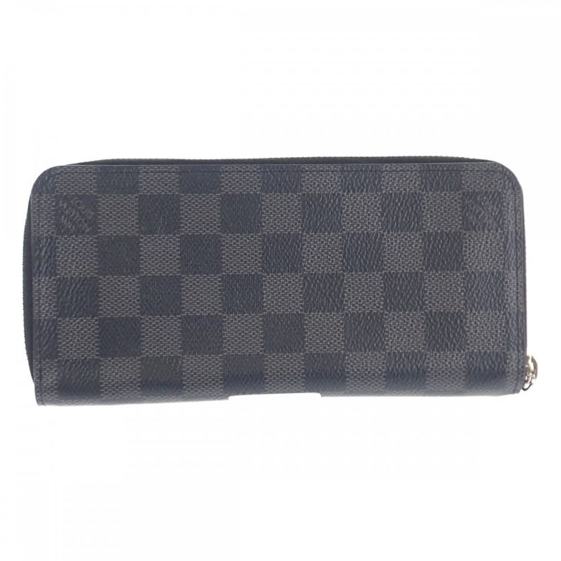 Louis Vuitton Zippy Wallet Vertical Damier Graphite Long Black — view 3