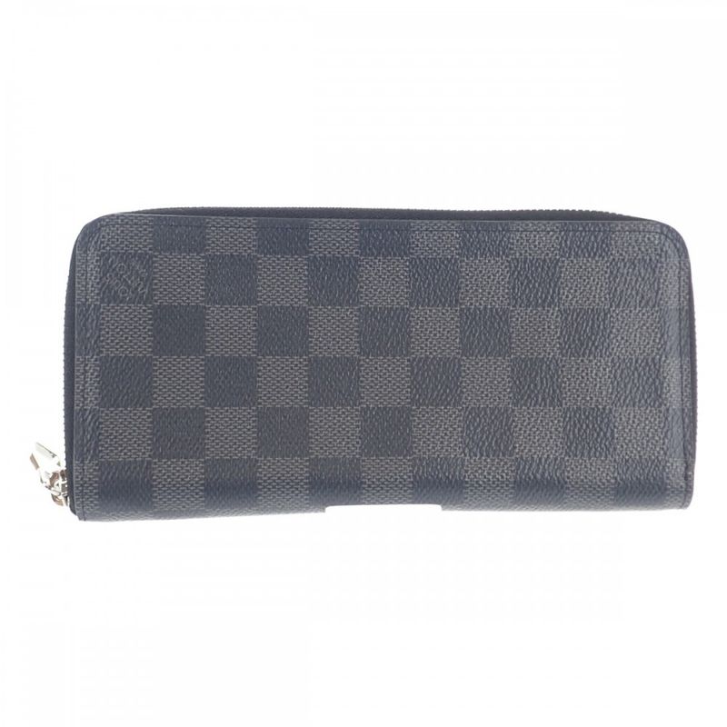 Louis Vuitton Zippy Wallet Vertical Damier Graphite Long Black — view 2