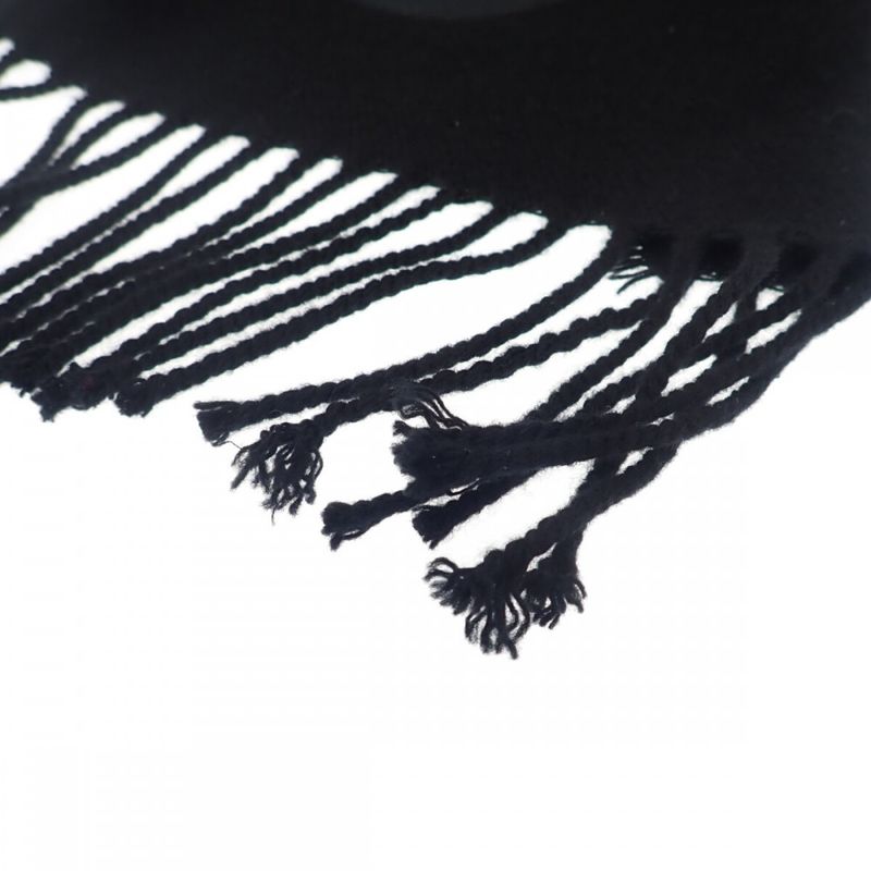 Chanel Coco Mark Scarf Wool Cashmere Black — view 8