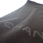 Chanel Coco Mark Scarf Wool Cashmere Black — view 5