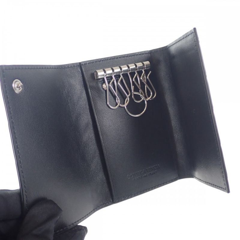 Bottega Veneta key Case Intrecciato Nero Black — view 5