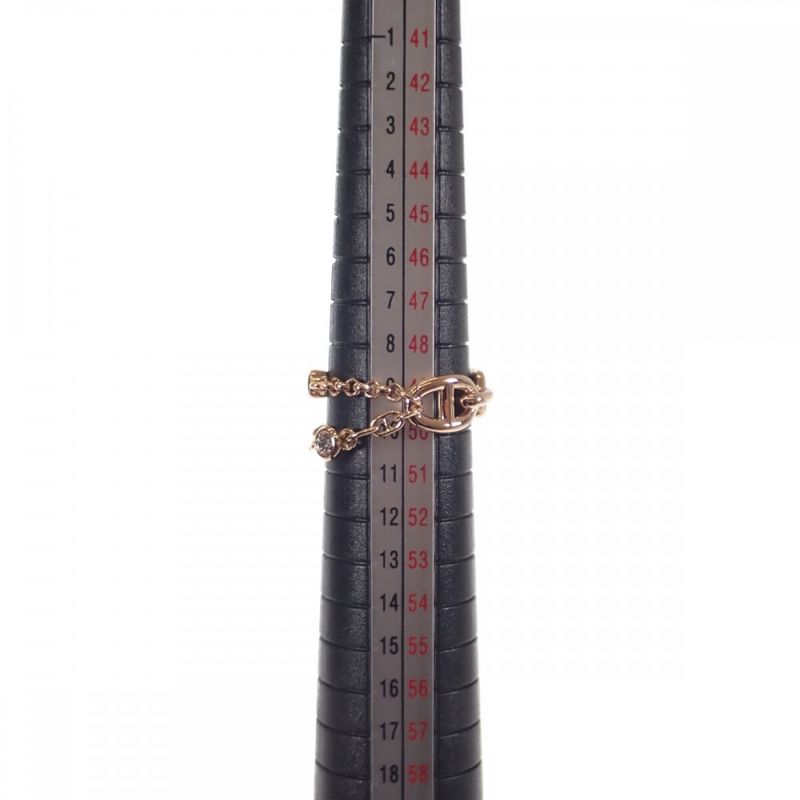 Hermes Chaine D'ancre Chaos B 00049 Ring 18K Pink Gold 9 — view 7