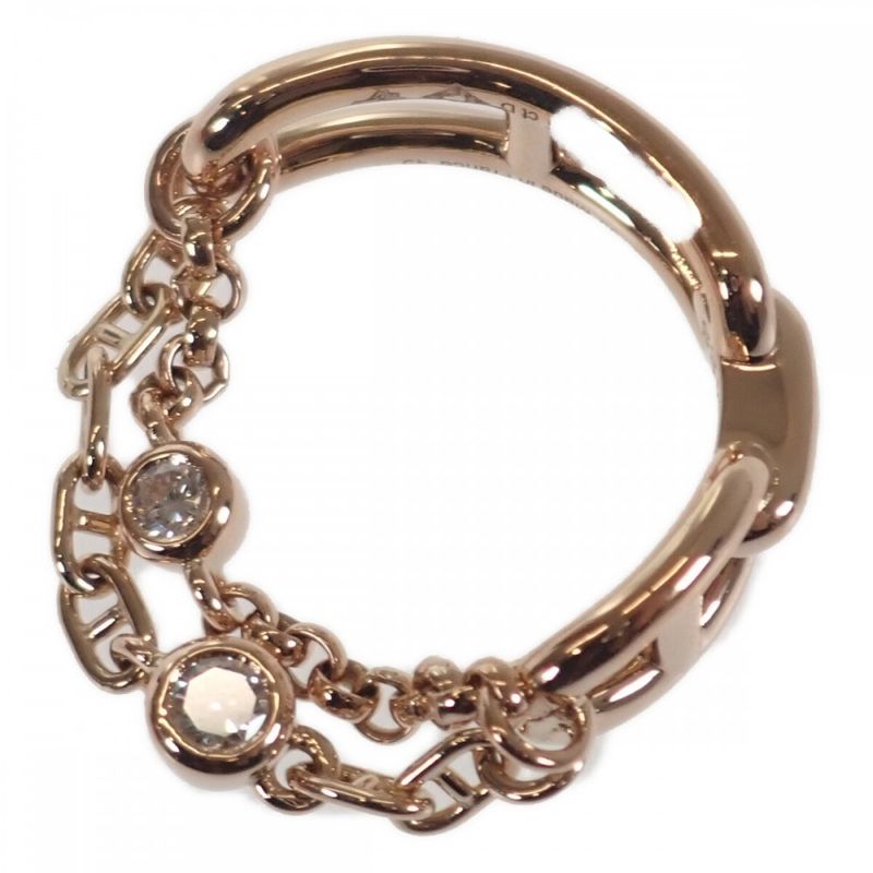 Hermes Chaine D'ancre Chaos B 00049 Ring 18K Pink Gold 9 — view 3