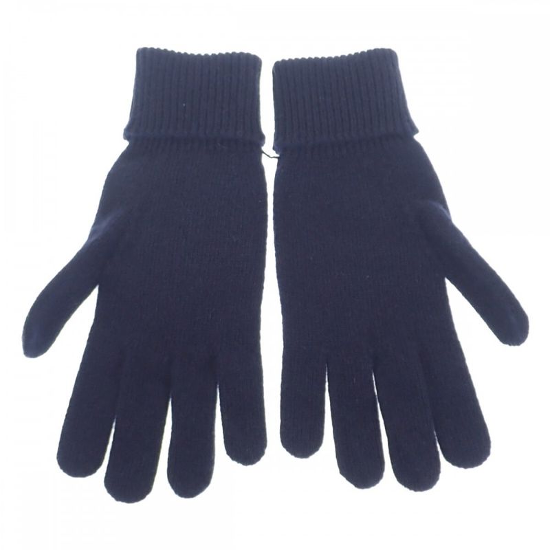 Gucci GG Logo Gloves S 4 Gacx 4179 Cashmere Wool Navy — view 2