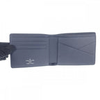 Louis Vuitton Portefeuille Bifold Wallet Taiga Blue Marlene — view 5