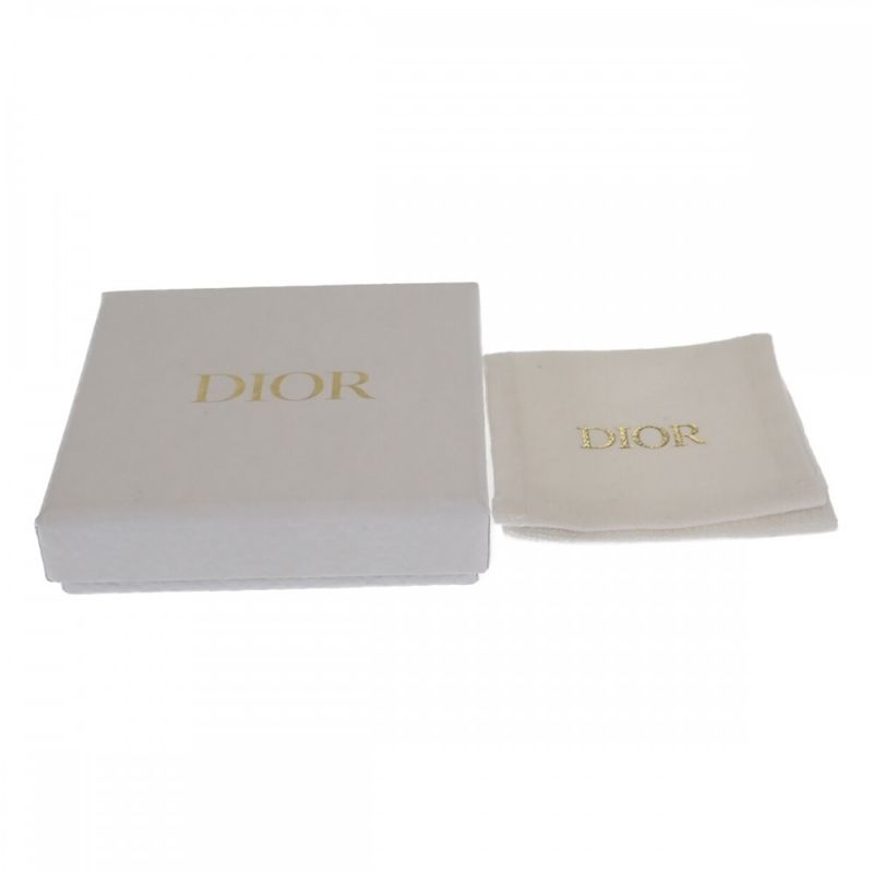 Christian Dior Petit CD E1858 Ptccy Earrings Metal Black Crystal Gold — view 6