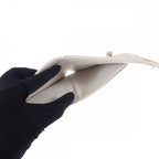 Chanel 19 Flap Wallet Ap2809 Trifold Lambskin White Gold Hardware — view 4