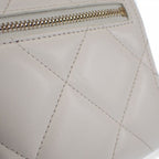 Chanel 19 Flap Wallet Ap2809 Trifold Lambskin White Gold Hardware — view 9