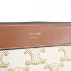 Celine Small Travel 10 C762 djp.01 ta Pouch Polyurethane Leather White — view 7