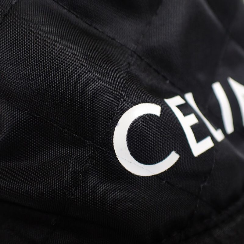 Celine Bucket M 2 aub 0930 C.38 no Hat Nylon Black — view 6
