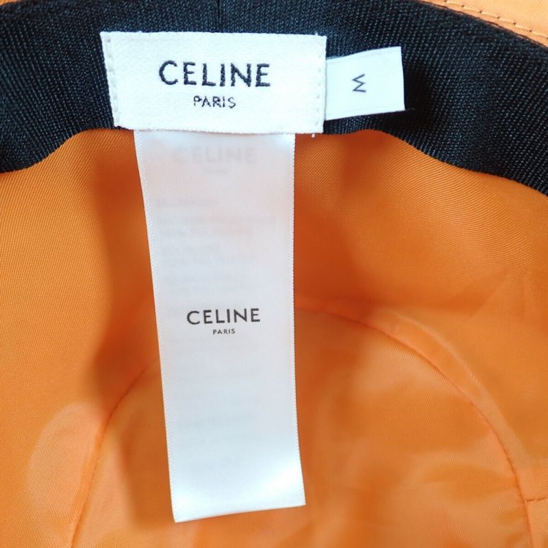 Celine Bucket M 2 aub 0930 C.38 no Hat Nylon Black — view 4
