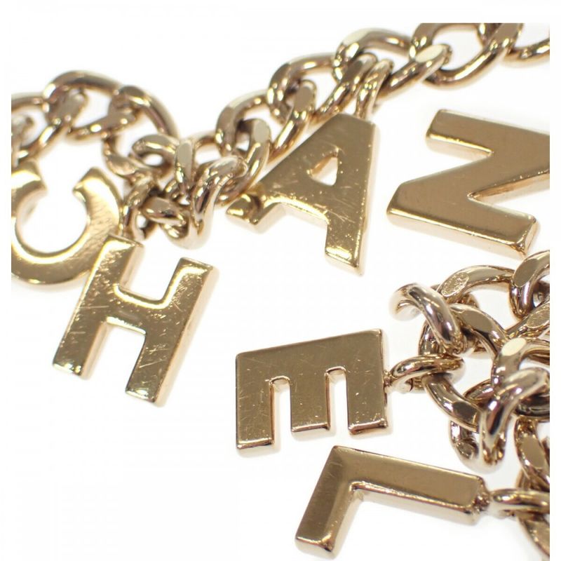 Chanel Coco Mark Logo Long Necklace Metal Gold — view 5