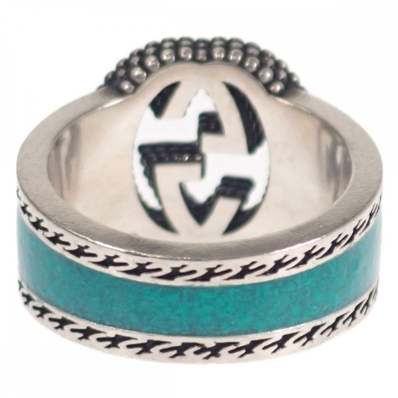 Gucci Interlocking G j8410 8136 Ring Silver 925 Turquoise — view 5