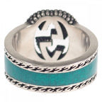 Gucci Interlocking G j8410 8136 Ring Silver 925 Turquoise — view 5