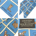 Hermes Twilly Tie Scarf Couvertures Et Tenues De Jour Horsewear Blue — view 2
