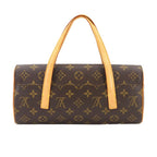 Louis Vuitton Monogram Sonatine Hand Bag Brown Gold Hardware — view 3