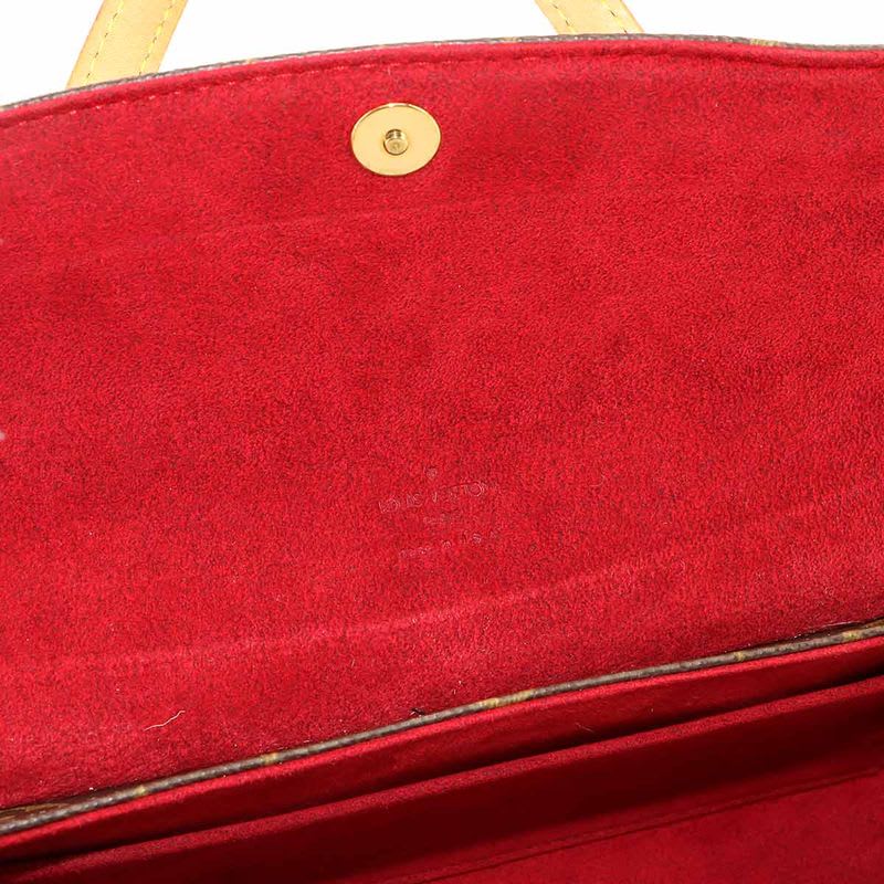 Louis Vuitton Monogram Sonatine Hand Bag Brown Gold Hardware — view 8