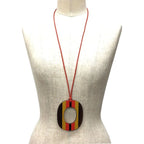 Hermes Lo Cabas Le Pendant Necklace Isme GM Isthme Buffalo Horn Lacquer — view 5