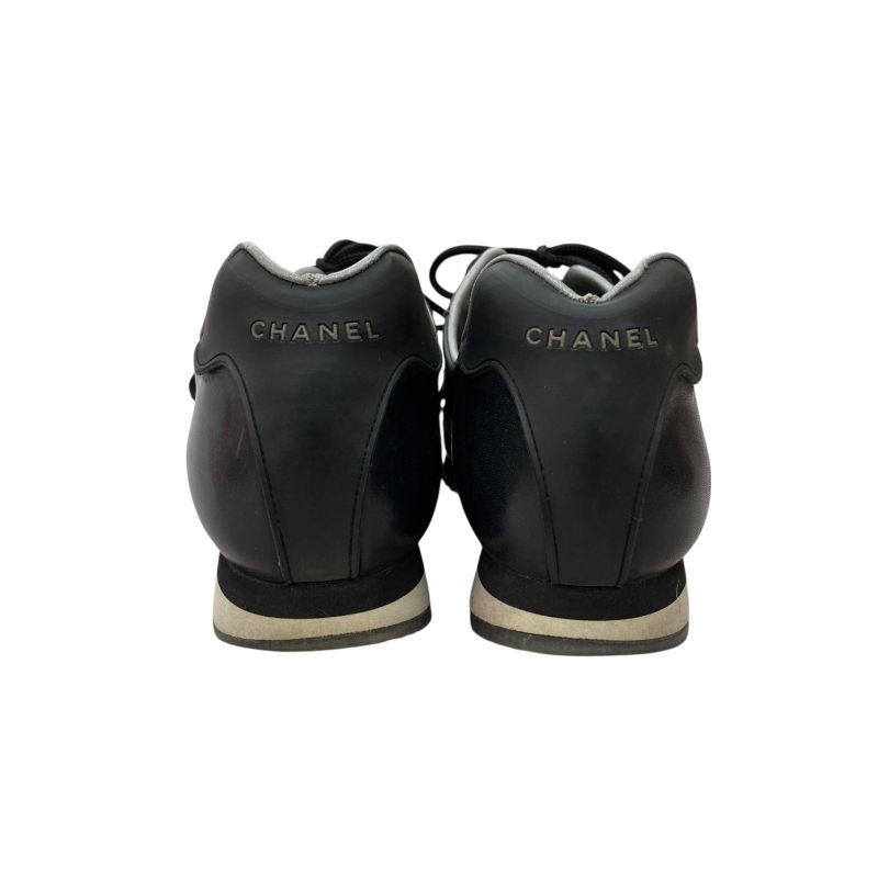 Chanel Sport Line Sneakers Shoes 35 Black Em1182 — view 6