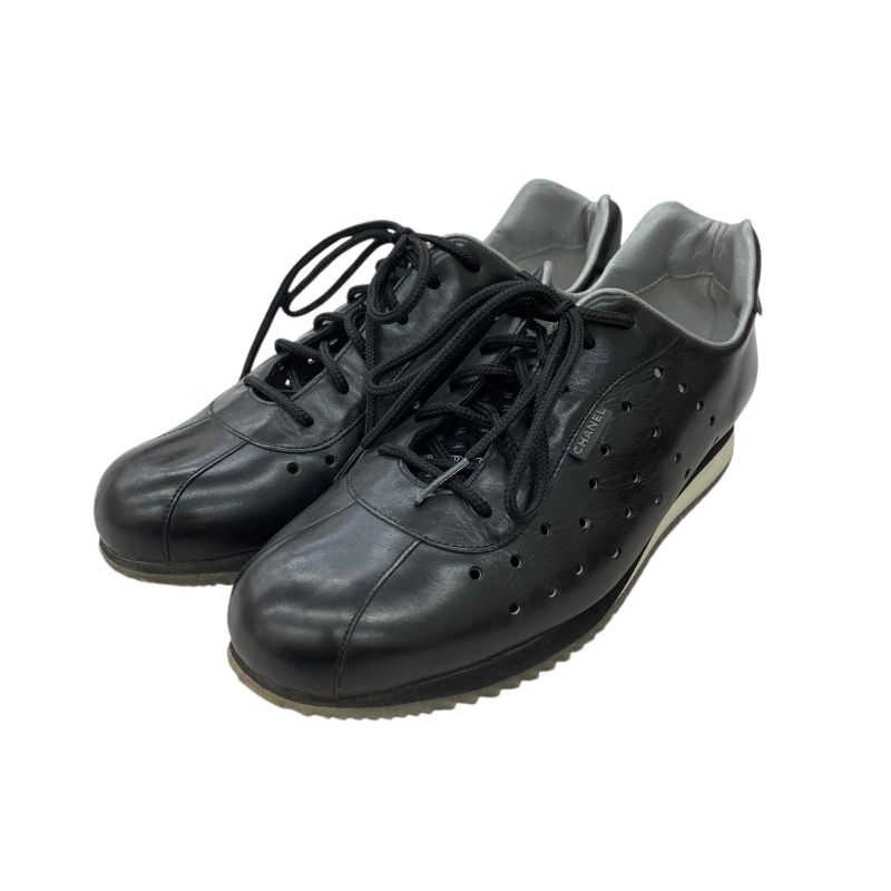 Chanel Sport Line Sneakers Shoes 35 Black Em1182 — view 2