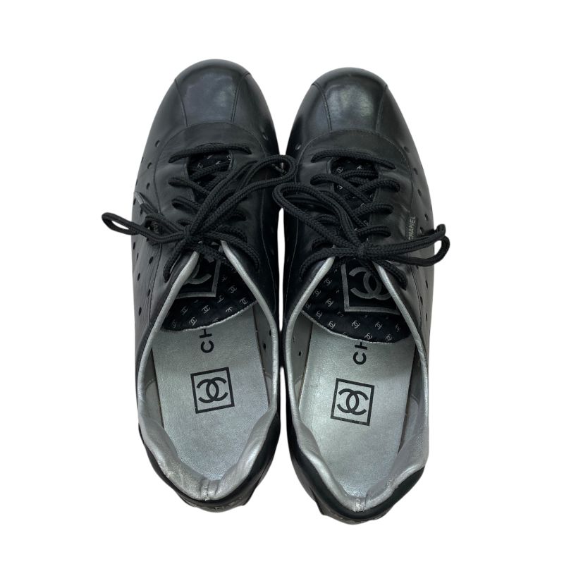 Chanel Sport Line Sneakers Shoes 35 Black Em1182 — view 5
