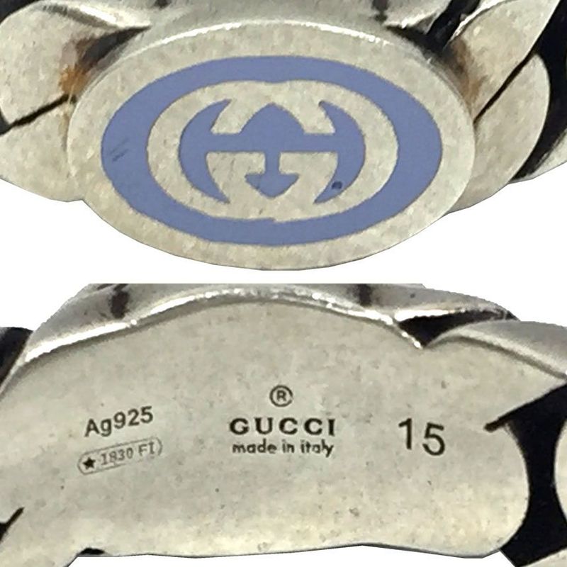 Gucci Ring Interlocking G 15 AG 925 Silver Antiqued — view 4