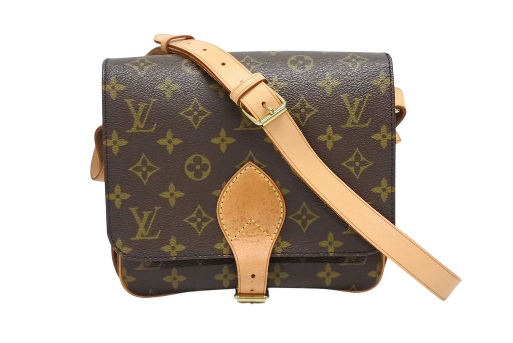 Louis Vuitton Cartouchiere MM Shoulder Bag Monogram Canvas Brown