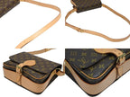 Louis Vuitton Cartouchiere MM Shoulder Bag Monogram Canvas Brown — view 5