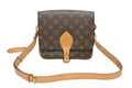 Louis Vuitton Cartouchiere MM Shoulder Bag Monogram Canvas Brown