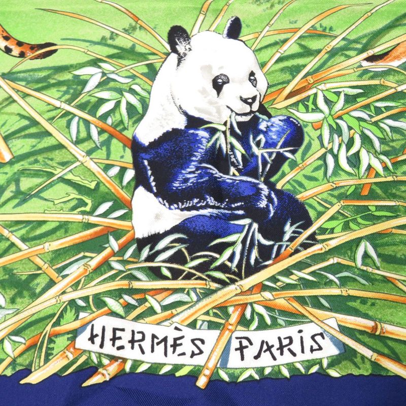 Hermes Carre 90 Sichuan Silk Navy Scarf 0124 — view 3