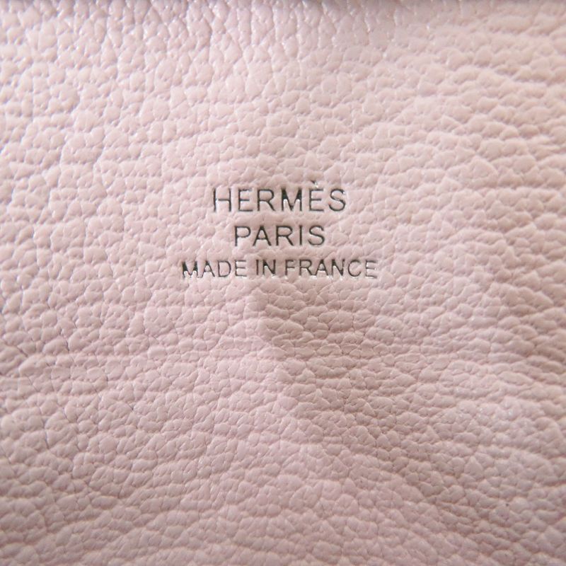 Hermes Bastia Verso Chevre Misol Bamboo Rose Darling Silver Hardware Engraved — view 6