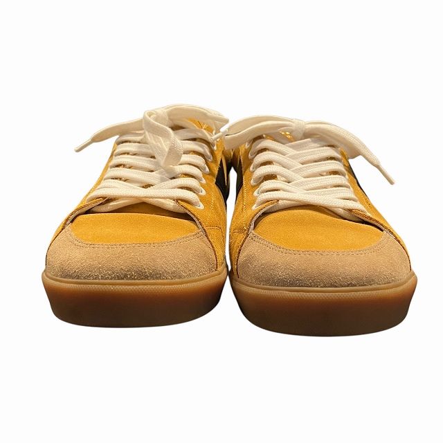 Celine Sneakers Lace-Up Suede Low Cut 40 Yellow Black Fa0230 aa — view 5