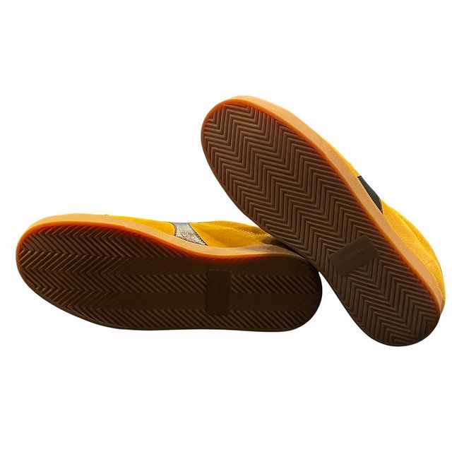 Celine Sneakers Lace-Up Suede Low Cut 40 Yellow Black Fa0230 aa — view 7
