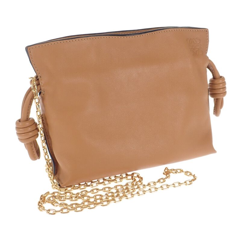 Loewe Flamenco Clutch Nano A411 Fc6 X01 2-Way Bag Shoulder Calf Warm Desert — view 2