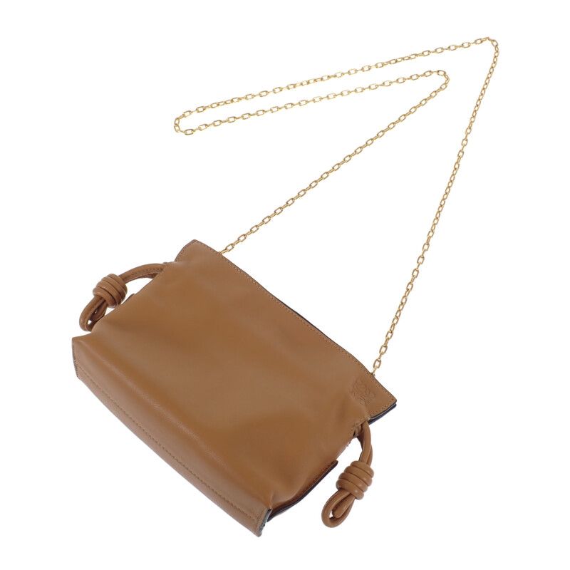 Loewe Flamenco Clutch Nano A411 Fc6 X01 2-Way Bag Shoulder Calf Warm Desert — view 4