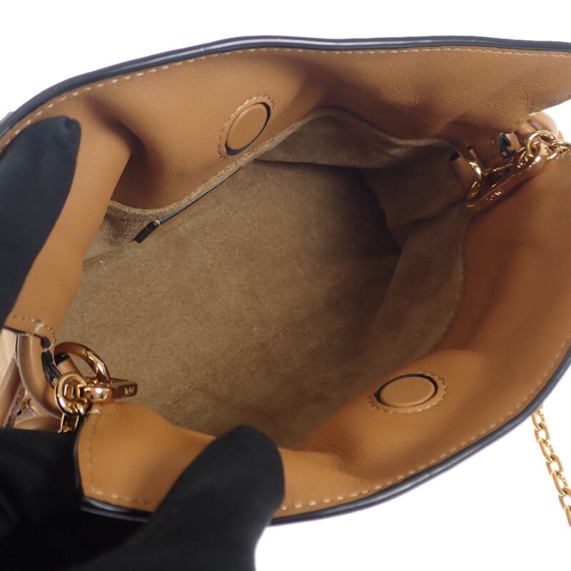Loewe Flamenco Clutch Nano A411 Fc6 X01 2-Way Bag Shoulder Calf Warm Desert — view 9