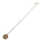 Chanel CC Coin Pendant Necklace Metal Gold Beige Circle Round Shape — view 5
