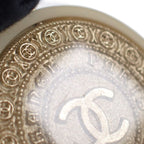 Chanel CC Coin Pendant Necklace Metal Gold Beige Circle Round Shape — view 8