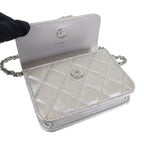 Chanel Star Chain Belt Bag Mini 2-Way Shoulder Lambskin Silver Hardware — view 7